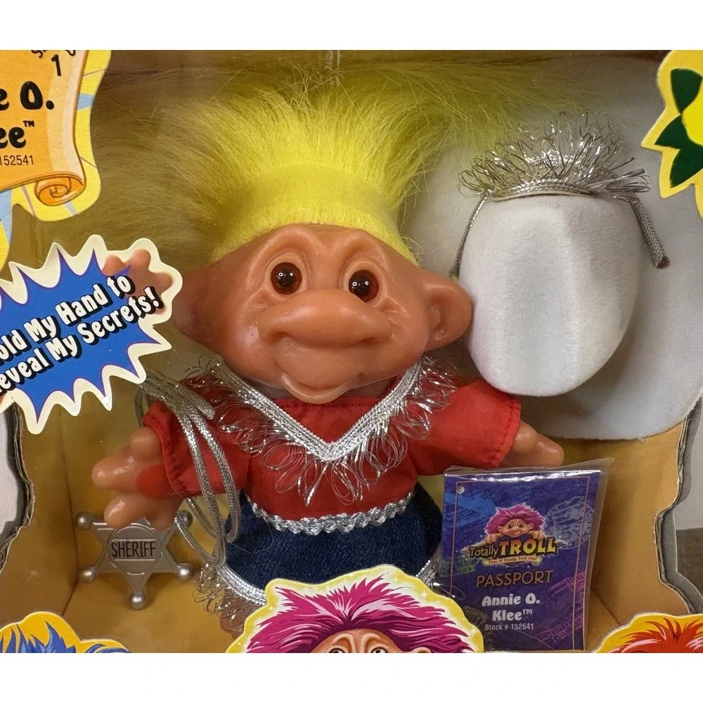 Vintage Troll Doll Totally Troll Annie O. Klee Cowboy Troll Playmates New